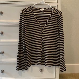 Lucky Brand striped long sleeve v-neck shirt